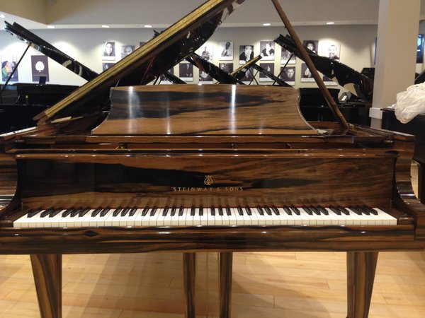 a wooden grand piano